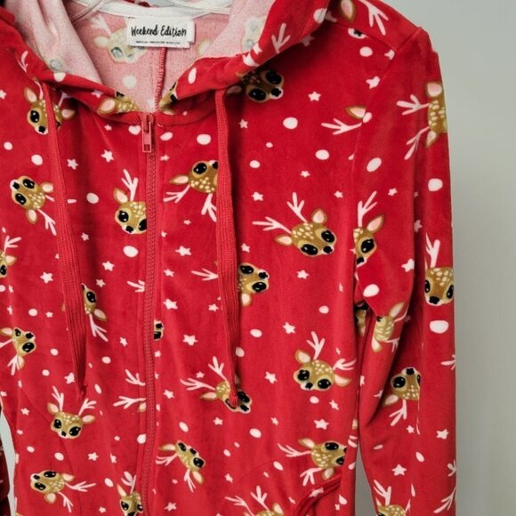 Weekend Edition Womens Reindeer The Softest Onesie  size xs - Picture 2 of 4